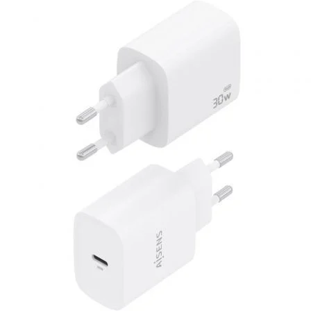 Aisens Cargador GaN 30W USB-C PD3.0 Blanco A110-0950